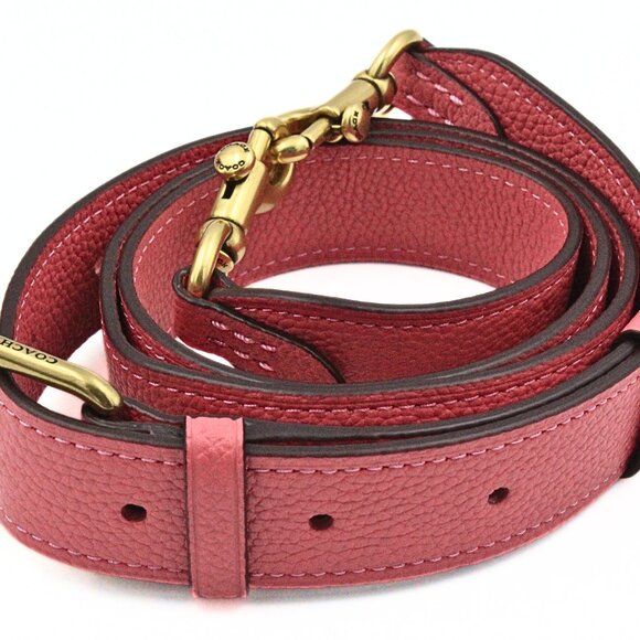 Authentic Coach Colorblock Maroon Peach Leather Saddle Bag - Picture 11 of 11